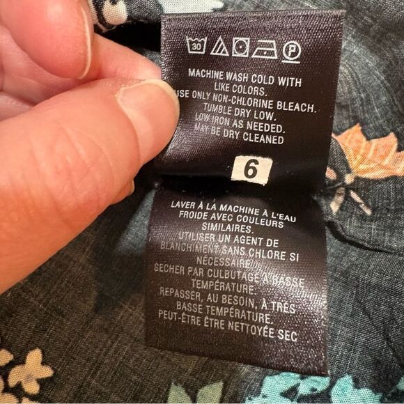 Maeve Anthro Dark Floral Woodland Animal Blouse Size 2 - Picture 7 of 12